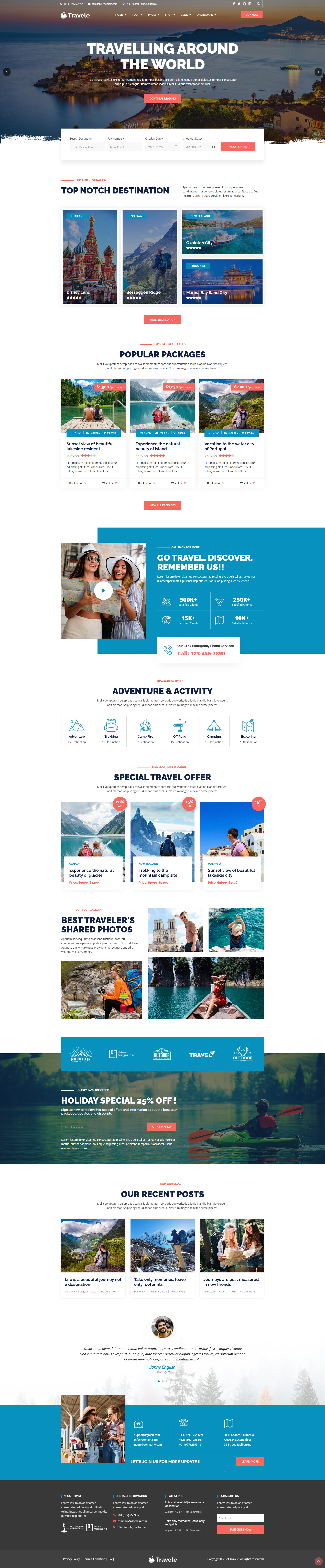 Travel Project - Demo Bosathemes Html Travele